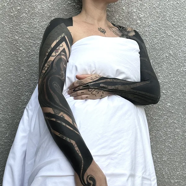 Abstract tattoo by Вадим Скорик in Moscow