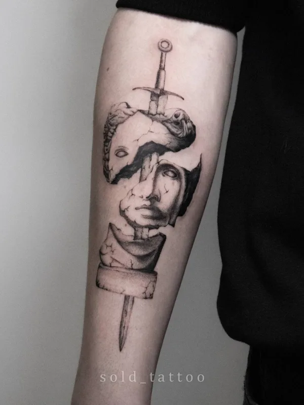 black and grey realism татуировка на forearm #80871 | Тату мастер Андрей Дацун