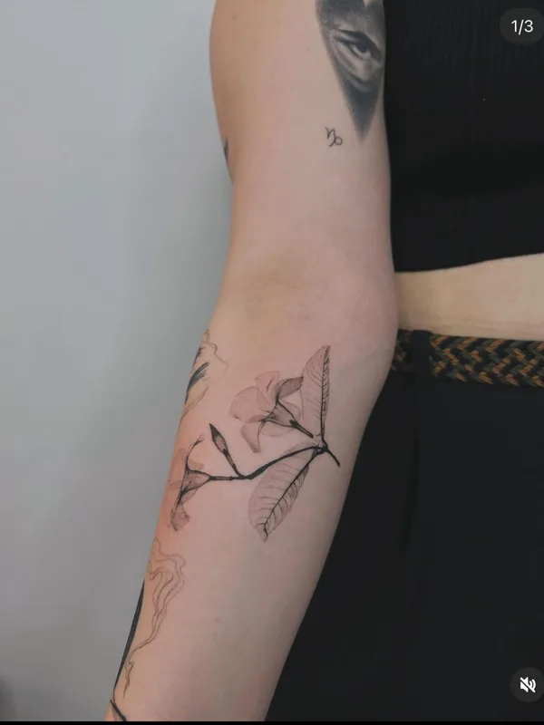 female black and grey fineline татуировка на forearm #80876 | Тату мастер Виктория Ким