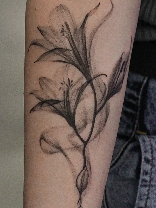 black and grey black and grey татуировка на forearm #81006 | Тату мастер Анна Козырева Dendobryj 