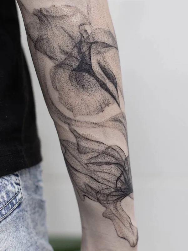 black and grey abstract татуировка на forearm #81018 | Тату мастер Анна Козырева Dendobryj 