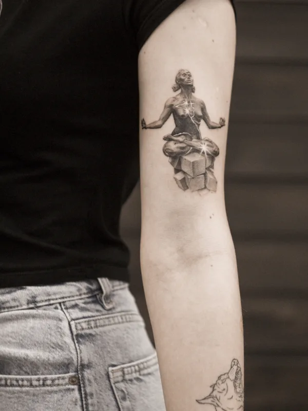 black and grey black and grey Tatuaggio su forearm #81037 | Tatuatore Ринат Халиуллин Richie 