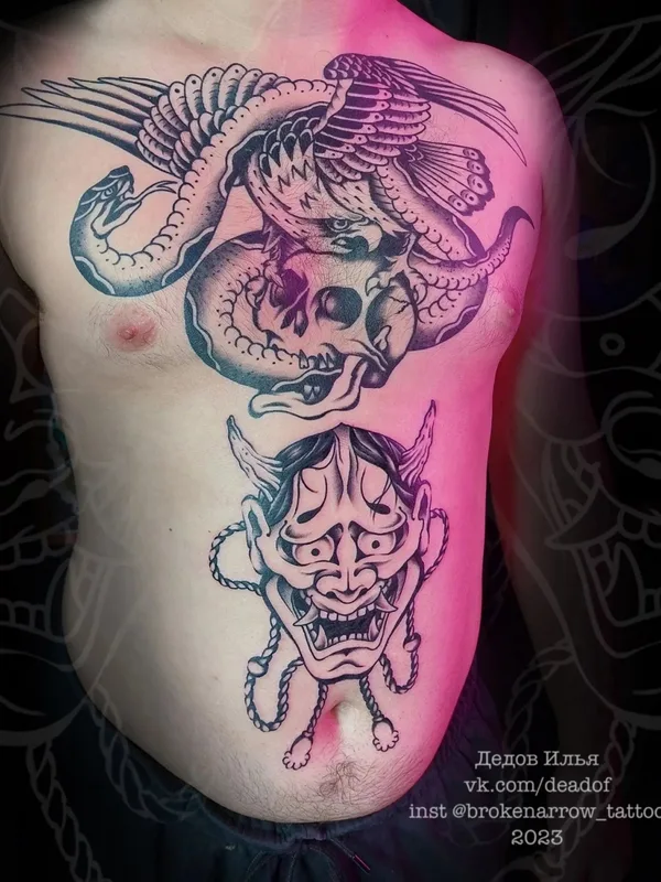 male black and grey blackwork татуировка на chest #81056 | Тату мастер Дедов Илья