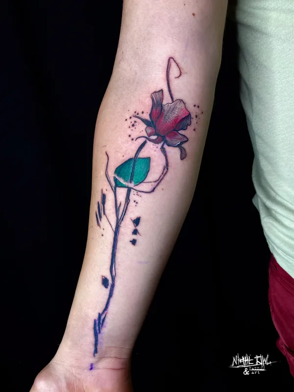 color abstract tattoo on forearm #81160 | Tattoo Artist Night Owl Tattoo
