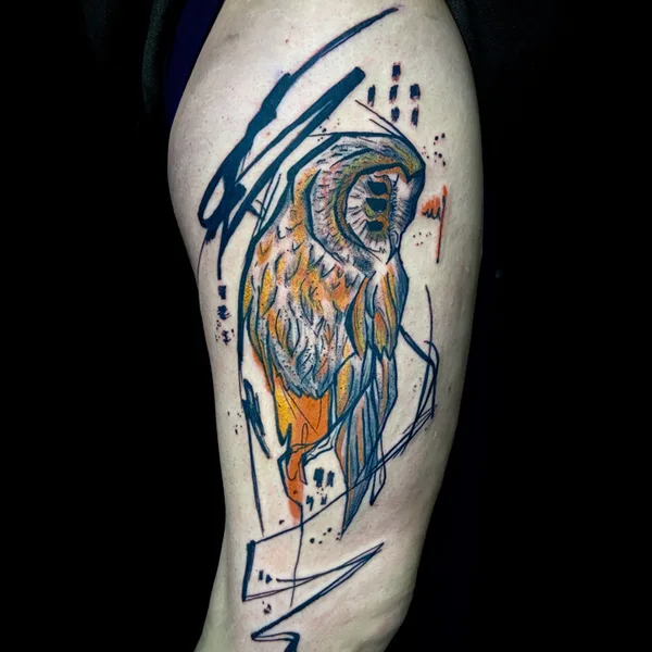 Sketch tattoo by Night Owl Tattoo in Helsinki