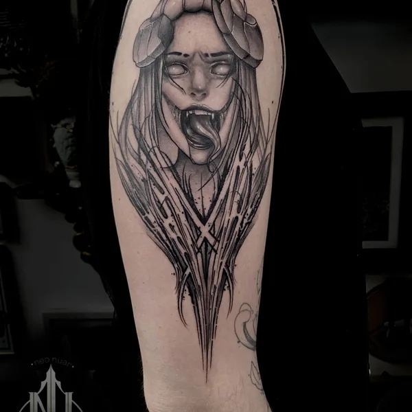 Lettering tattoo by Роман Neo_nuar in Saint Petersburg