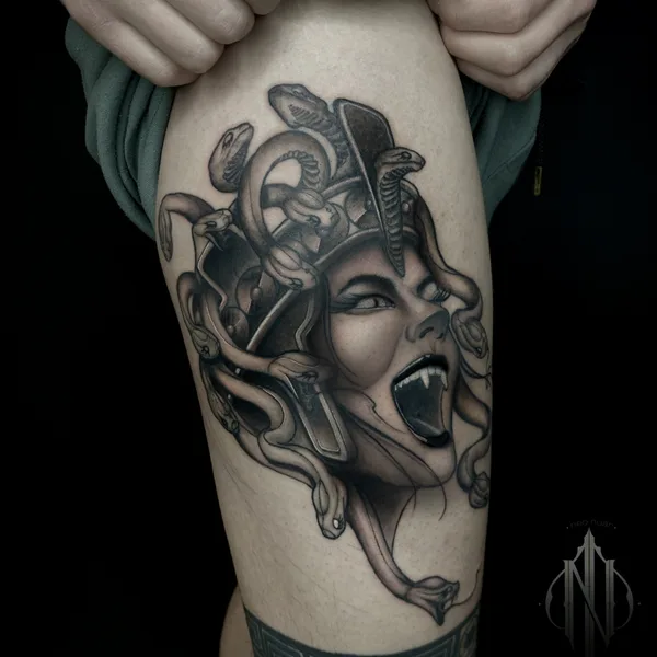 Lettering tattoo by Роман Neo_nuar in Saint Petersburg