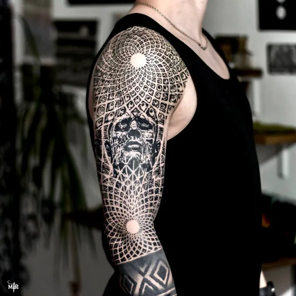 Graphic tattoo by Мир Марат in Сочи