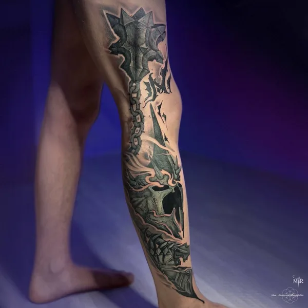 Graphic tattoo by Мир Марат in Сочи