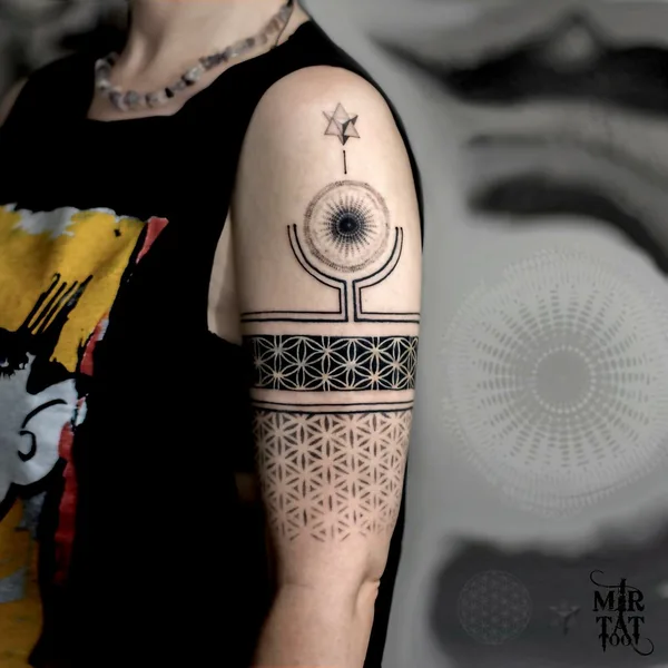 Graphic tattoo by Мир Марат in Сочи