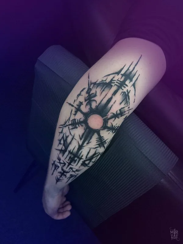 black blackwork 纹身 在 forearm #81216 | 纹身师 Мир Марат