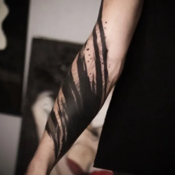 handpoke tattoo by Максим zaycev_ink