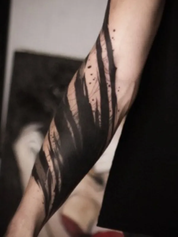 male black abstract tattoo auf arm #81233 | Tätowierer Максим zaycev_ink