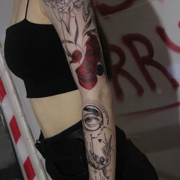 Watercolor tattoo by Дмитрий Галата in Павлодар