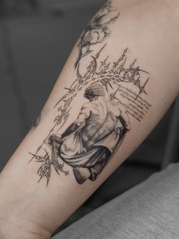 black and grey black and grey tattoo auf forearm #81354 | Tätowierer Кристина Crystalik