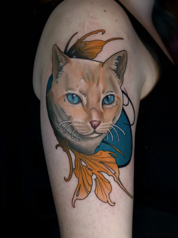 female color illustrative Tatuaggio su upper arm #81368 | Tatuatore Daniel Vasevski