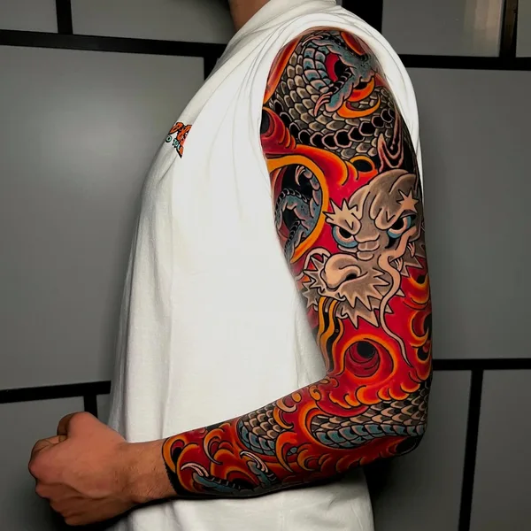 Traditional tattoo by Michael Rasetti in Roma