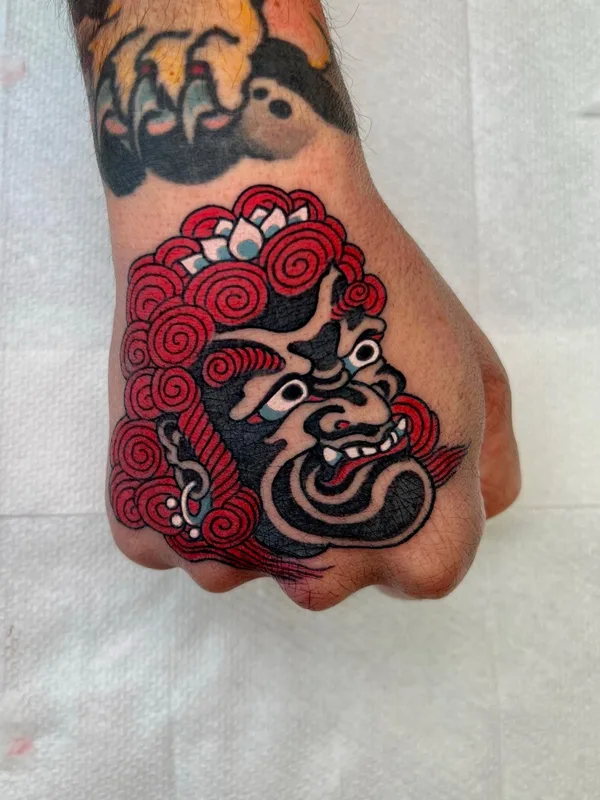 color neo-traditional tattoo on back of hand #81503 | Tattoo Artist Michael Rasetti