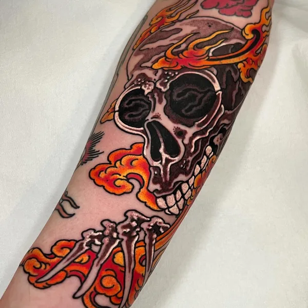 Traditional tattoo by Michael Rasetti in Roma