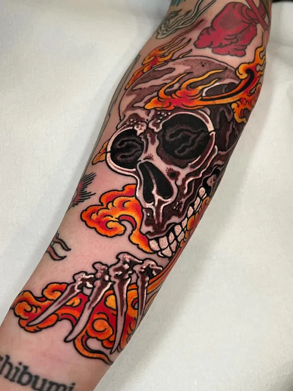 color neo-traditional tattoo on forearm #81505 | Tattoo Artist Michael Rasetti