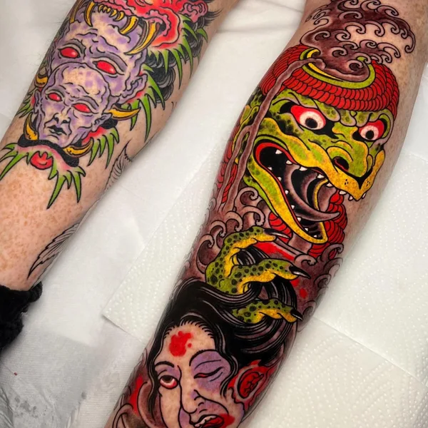 Traditional tattoo by Michael Rasetti in Roma