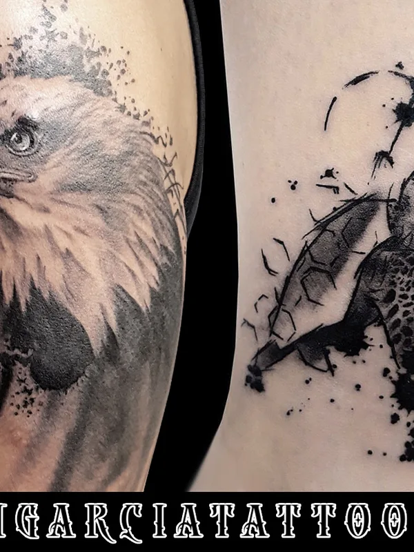 black and grey realism татуировка на upper arm #81541 | Тату мастер  Alain GARCIA 