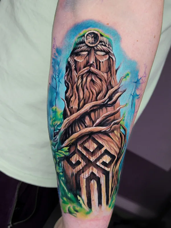 color illustrative 纹身 在 forearm #81571 | 纹身师 Станислав Ананьин