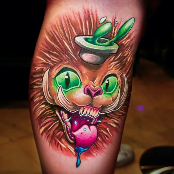 New School tattoo by Misi Furucz in Komárno