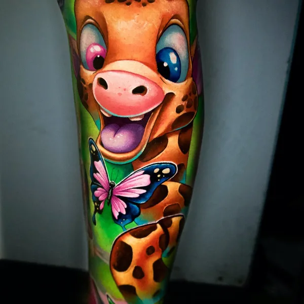New School tattoo by Misi Furucz in Komárno