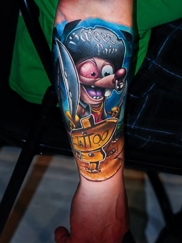 color new school tattoo on forearm #81632 | Tattoo Artist Misi Furucz