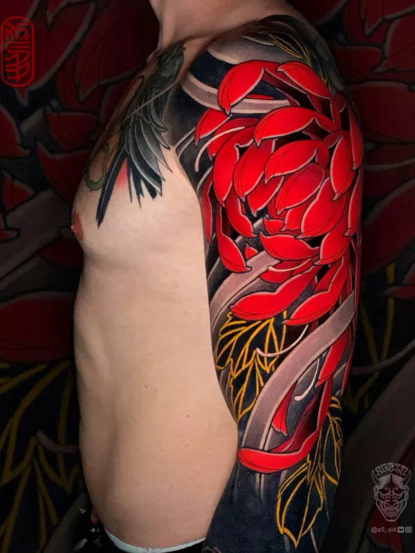 male color japanese татуировка на full sleeve #81672 | Тату мастер Иван Сергеев