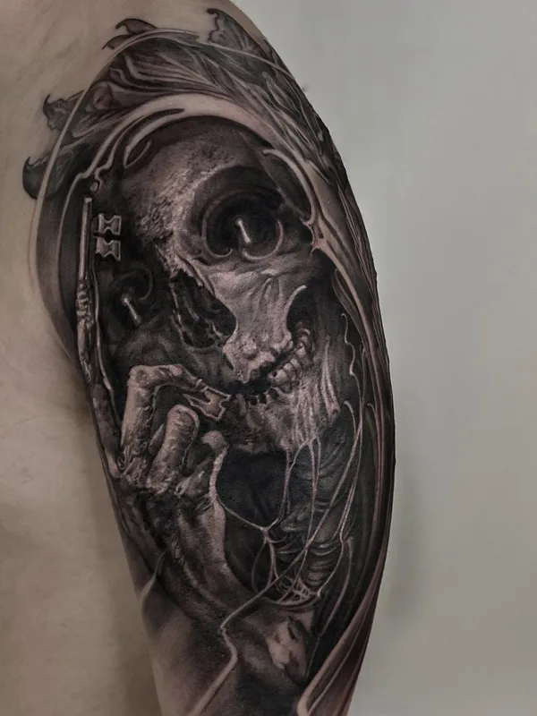 male blackandgrey realism 타투 부위 shoulder #81824 | 타투이스트 Roman Zakharchenko
