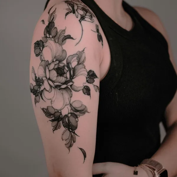 Botanical tattoo by ARTY in Berlin