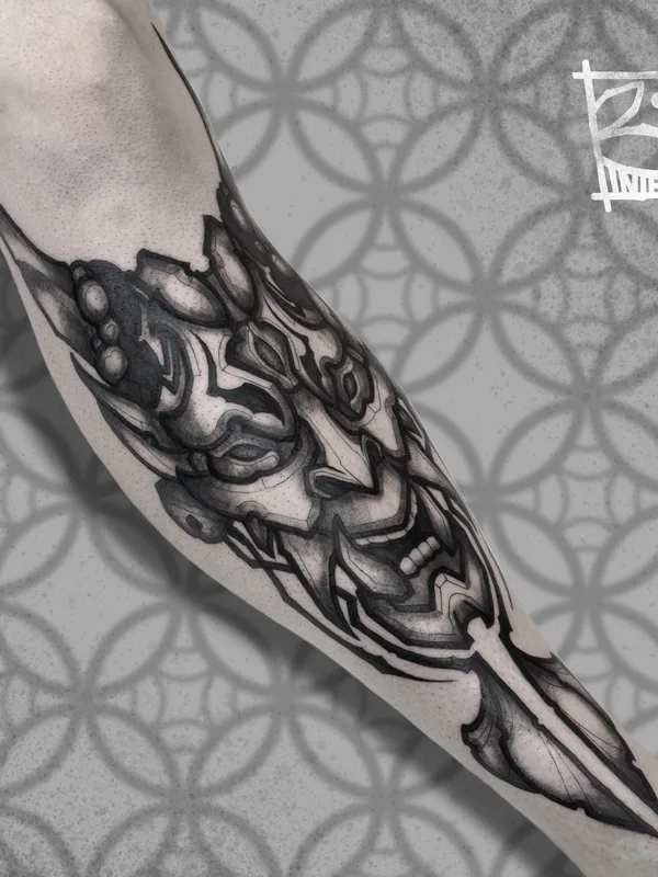 black and grey biomechanical татуировка на forearm #81925 | Тату мастер Андрей Подземный