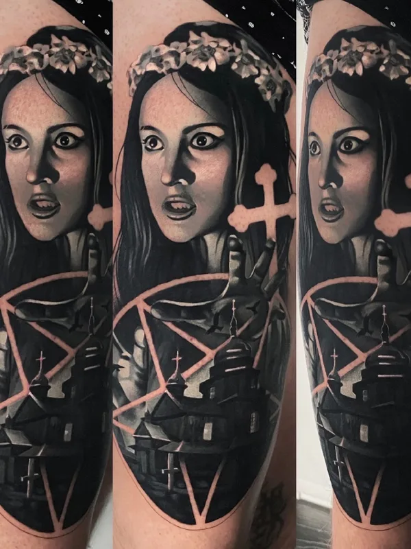 Portrait tattoo by Dislike in Saint Petersburg
