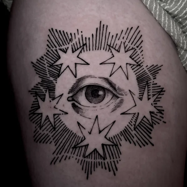 engraving tattoo by Yoshi in Seoul