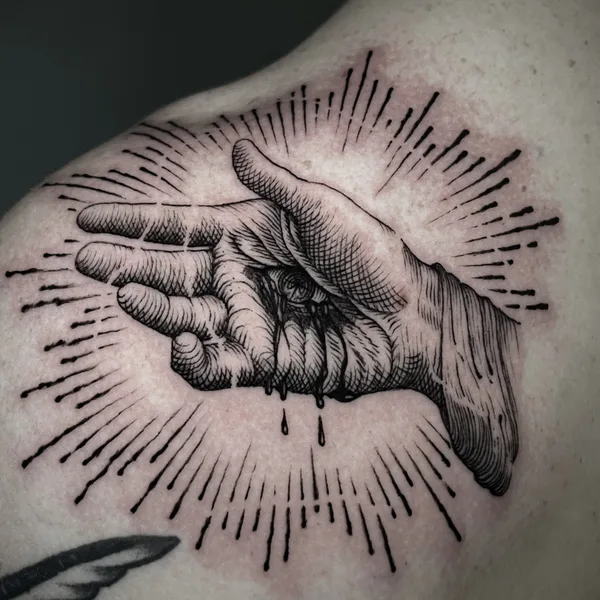 engraving tattoo by Yoshi in Seoul