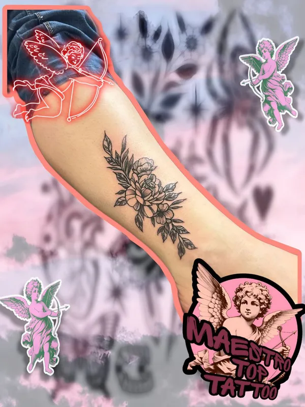 black and grey fineline татуировка на forearm #82068 | Тату мастер Павел Дудин 