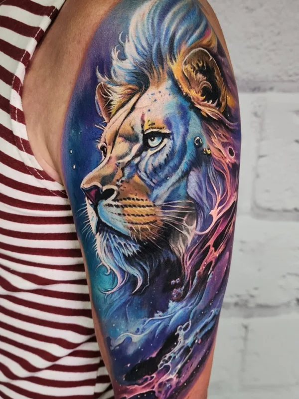 color realism tattoo on upper arm #82142 | Tattoo Artist Юрий Куйдунен 