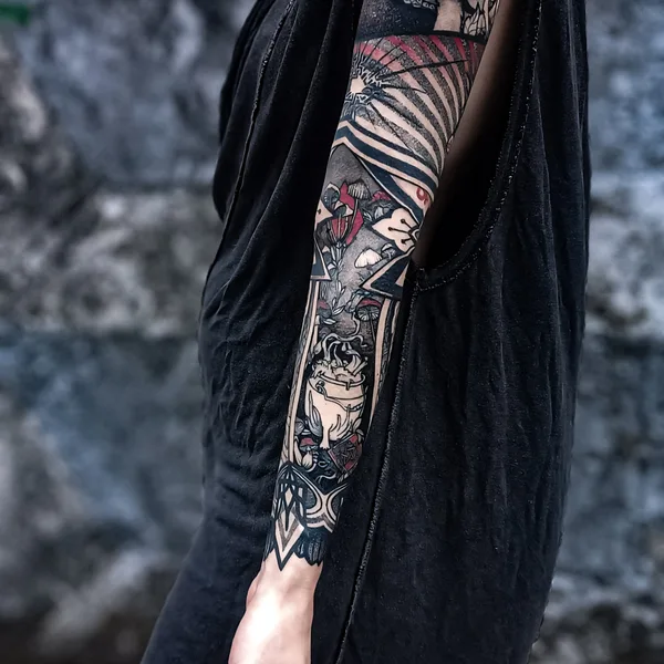 Dotwork tattoo by Olaf Kaminskiy in Kyiv