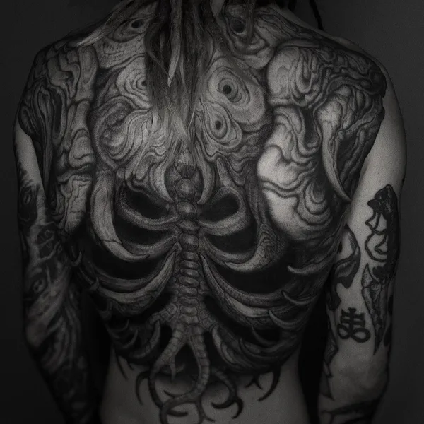 Биомеханика tattoo by Deni Aktemirov in Санкт-Петербург