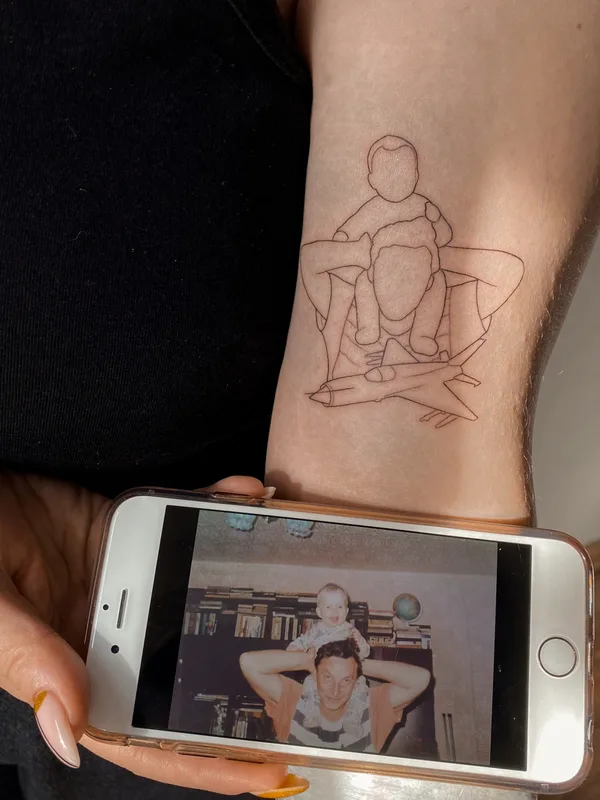 female black linework татуировка на forearm #82214 | Тату мастер Лейла Куприна