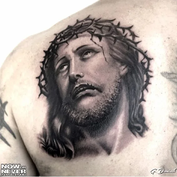 black and grey realism tattoo on shoulder blade #82365 | Tattoo Artist Dominik Goralczyk