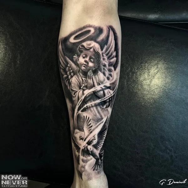 Horror tattoo by Dominik Goralczyk in Barcelona