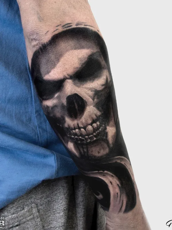 black and grey black and grey tattoo on forearm #82374 | Tattoo Artist Dominik Goralczyk