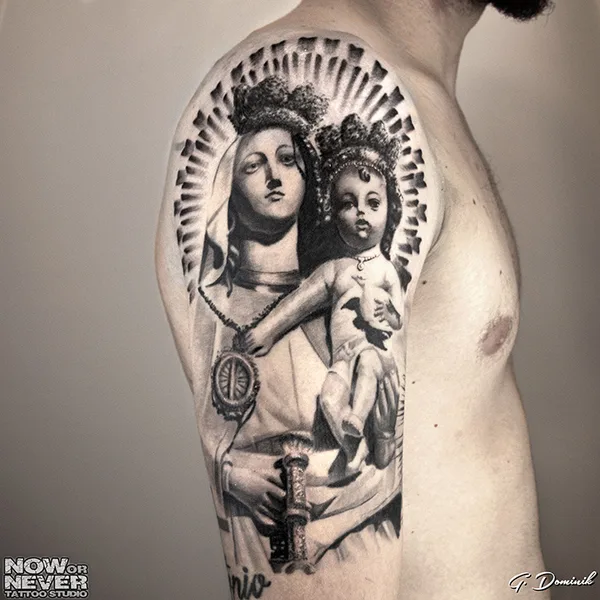 Horror tattoo by Dominik Goralczyk in Barcelona