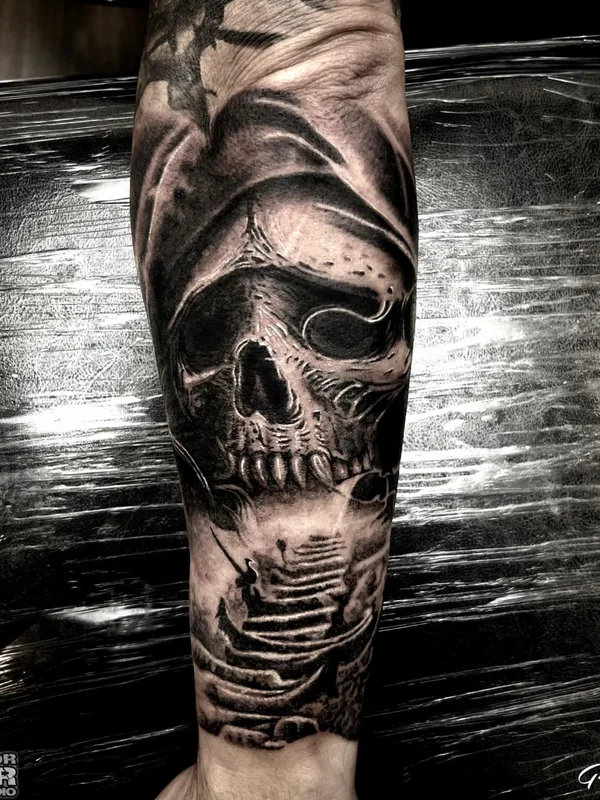 black and grey realism tattoo on forearm #82372 | Tattoo Artist Dominik Goralczyk