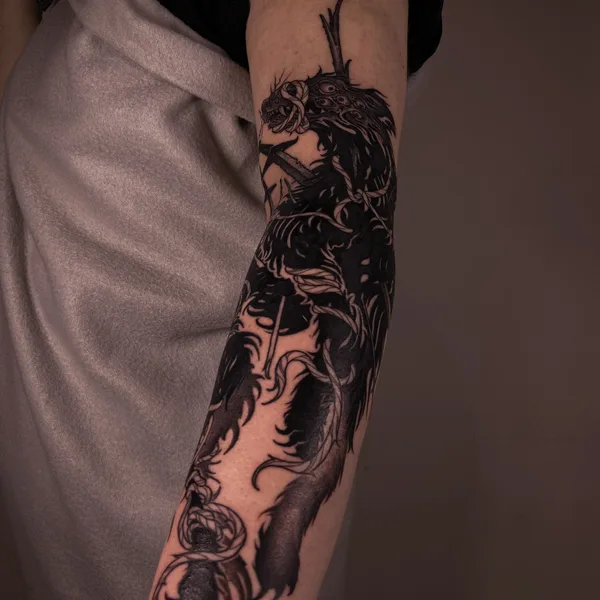 engraving tattoo by Антон Илларионов in Moscow