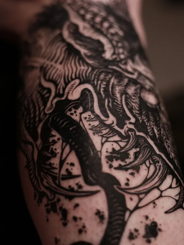 engraving tattoo by Антон Илларионов in Moscow