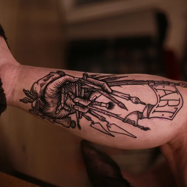 engraving tattoo by Антон Илларионов in Moscow